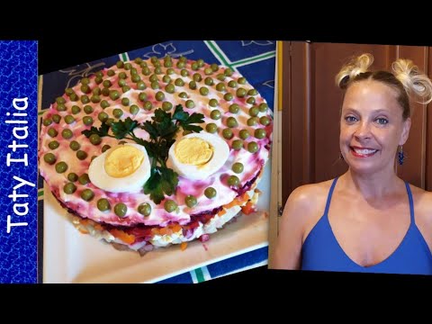 🌲Antipasto natalizio -Insalata con aringa 😋/🌲 Christmas Appetizer - Salad with herring /Taty Italia