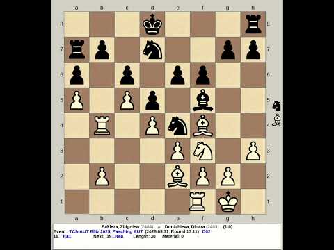 Pakleza, Zbigniew vs Dordzhieva, Dinara | Austria Blitz Chess 2025, Pasching