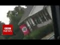 US woman confronts her neighbour over Nazi flag - BBC News