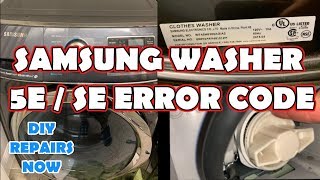 How to Fix Samsung Washer 5E/SE Error Code — Not Spinning or Draining (Model WF45H6300AG/A2)