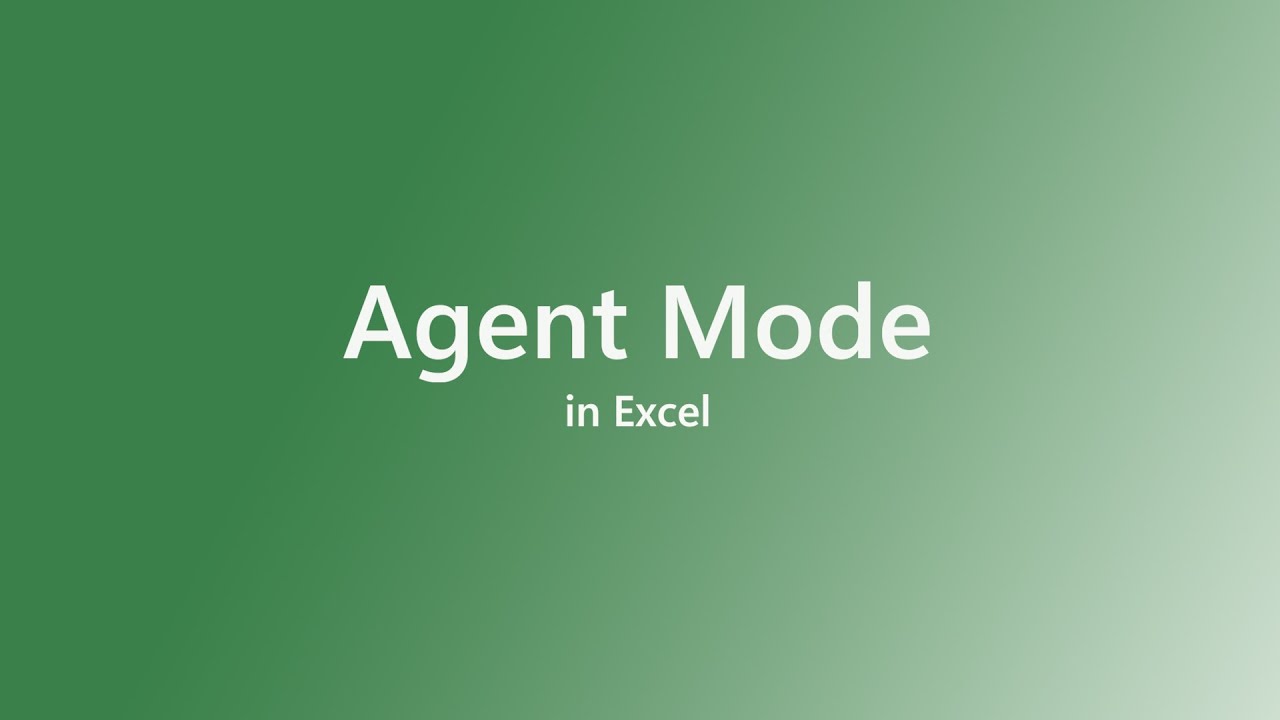 Agent Mode in Excel: Build and Edit Spreadsheets with Copilot - YouTube
