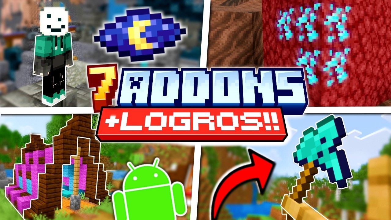🔥 Top 7 ADDONS que NO QUITAN LOGROS en MCPE (26.X) 😮 | "MODS CON LOGROS" para BEDROCK