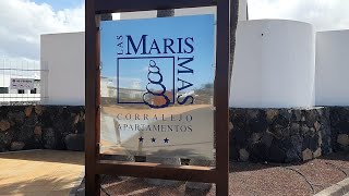 How far is it from Las Marismas to Music Square? Corralejo, Fuerteventura.