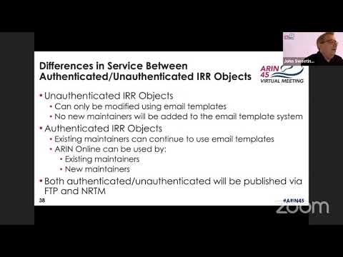 ARIN 45 Day 1 IRR Update