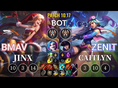 HLE Bmav Jinx vs HLE Zenit Caitlyn Bot - KR Patch 10.17