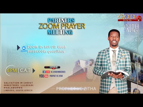 PARTNERS HEALING AND DELIVERANCE ZOOM LIVE THURSDAY SERVICE