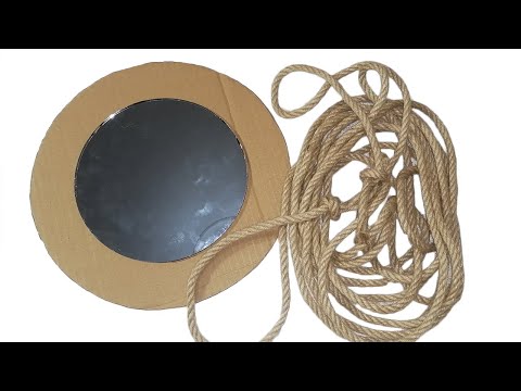 Decorating Ideas With Rope | I Made a Mirror Decoration With a Rope. | Rope to Mirror | #craft #diy