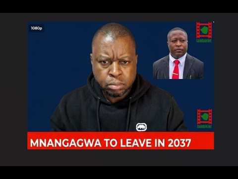 Mnangagwa speaking at a podium