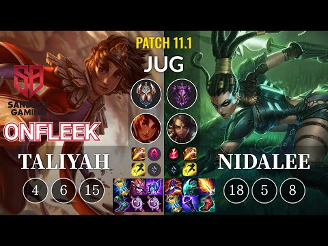 SB OnFleek Taliyah vs Nidalee Jungle - KR Patch 11.1