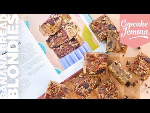 Banana Bread Blondies Recipe Tutorial | Cupcake Jemma