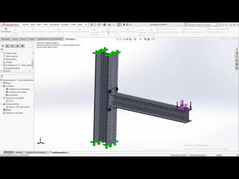 Aula 346 - Estrutura Parafusada Analise simples Resistência Parafuso - Solidworks - Marcelo Pereira