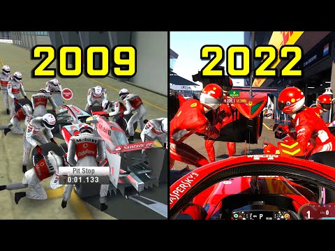 Evolution of Pitstops in Codemasters' F1 Games 2009-2022