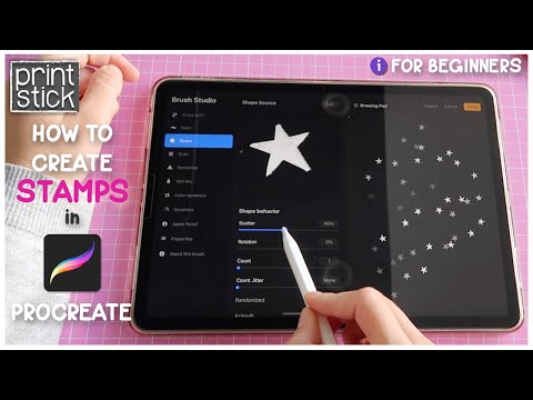 Procreate Tutorial for Beginners - How to easily create stamps (brushes) quickly - iPad Art Drawing