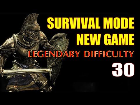 Skyrim SURVIVAL MODE Walkthrough Legendary #30 - Embershard Mine & Power Enchanting in Whiterun