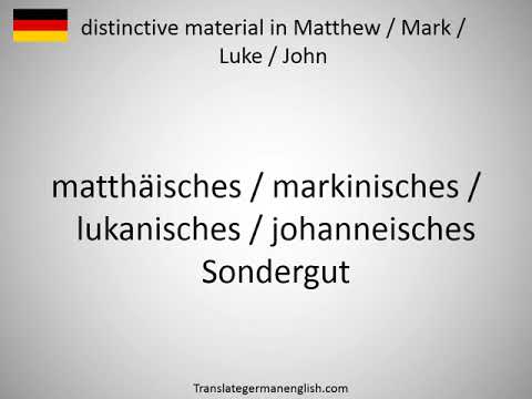 How to say distinctive Lucan material in German?