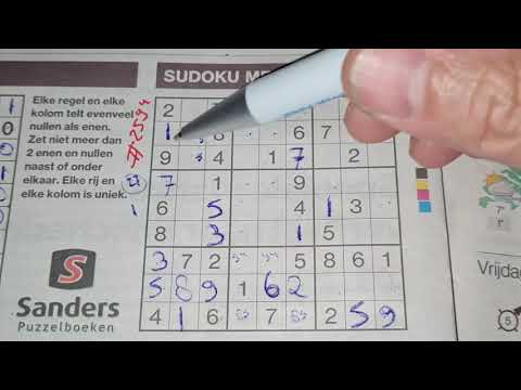 Reveal these 3 puzzles.  (#2594) Medium Sudoku puzzle. 04-07-2021 part 2 of 3
