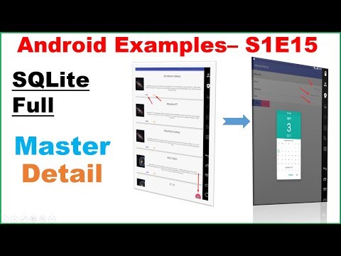 Android S1E15 : Material List : Master Detail SQLite CRUD Full
