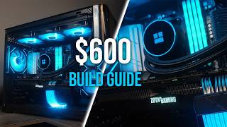 Under $600 AESTHETIC RGB Gaming PC Build! (easy)