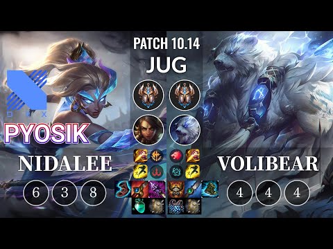 DRX Pyosik Nidalee vs Volibear Jungle - KR Patch 10.14