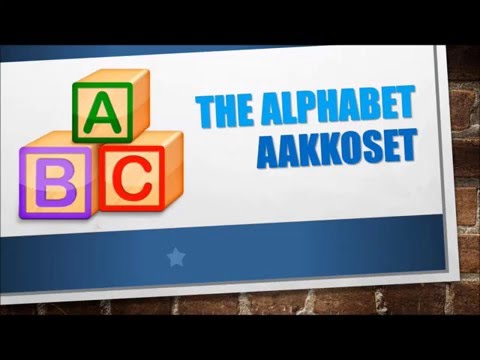 Finnish Lesson 1. The Alphabet | Aakkoset