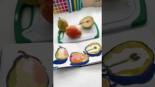 Artsy pears in watercolor