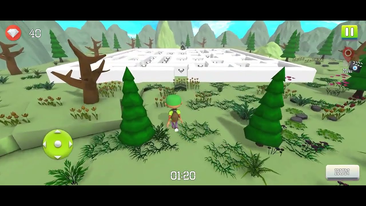 3D Maze Game Labyrinth Level 1