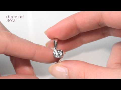 UT20 72JU3S - Lustrous Certified 0.50CT Leah Platinum Engagement Ring H/SI1