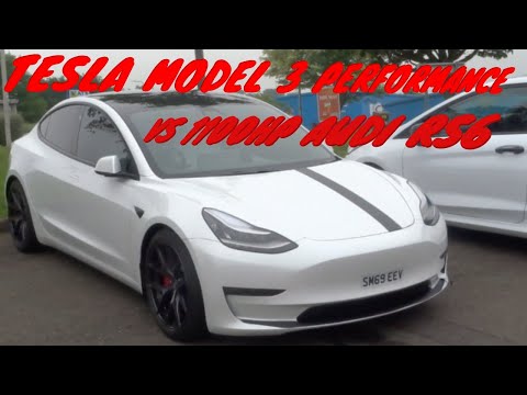 1100hp Audi RS6 vs Tesla Model 3
