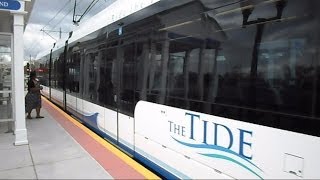 preview picture of video 'Take A Ride On The Tide Rail Commuter Train Norfolk Virginia'