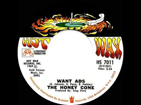1971 HITS ARCHIVE: Want Ads - The Honey Cone (a #1 record--mono 45)