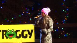 Vanessa Campagna performs a medley of Christmas songs for Froggy Radio's Kennywood Christmas show