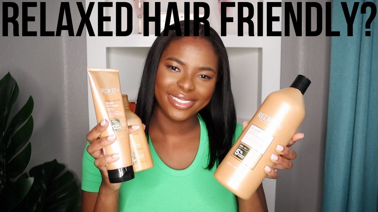 Watch video Testing Redken *All Soft* On My Relaxed Hair- First Impression Review Now Testing Redken *All Soft* On My Relaxed Hair- First Impression Review