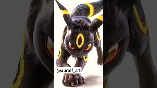 Eevolutions realistic transformations #art #pokemon #eevee #anime #ai