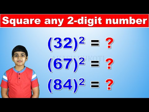 Learn to Square any 2 digit number I  Math Tricks and Tips