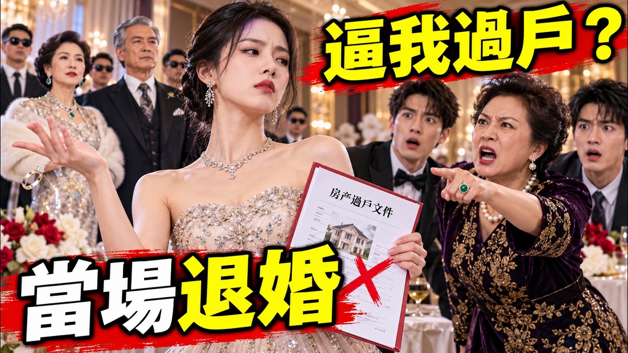 訂婚宴上，婆婆以為我好拿捏，逼我過戶千萬婚房給小叔子還債！我直接退婚亮出首富千金身份，他們全?