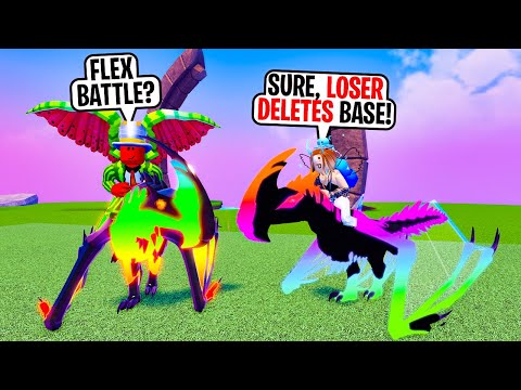 The BIGGEST Flex Battle EVER *Base Deleted* - ROBLOX Dragon Adventures