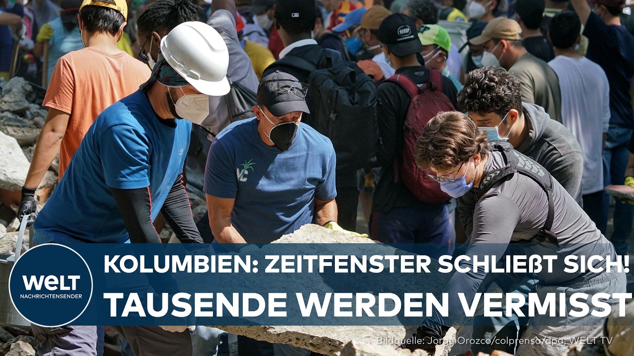 NACH ERDBEBEN IN KOLUMBIEN: Immer mehr Todesopfer! Überlebenschancen der Vermissten sinken!
