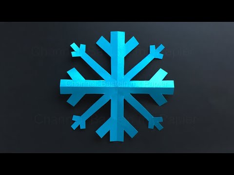 Schneeflocken basteln mit Papier ❄ Deko selber machen für Weihnachten & Winter - Einfache Bastelidee