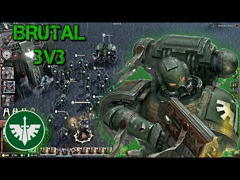 Massive 3v3 Warhammer 40k Battle: Dark Angels & Imperial Fists vs Savage Orks