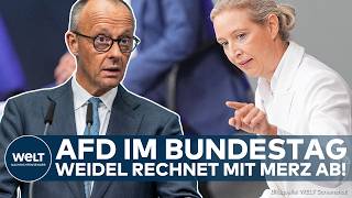 BUNDESTAG: Abrechnung der AFD! Weidel knöpft sich Merz vor! Kanzler we