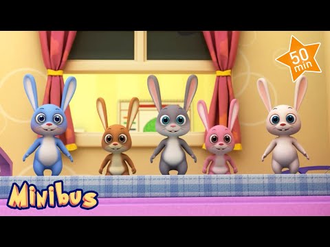 Five Little Bunnies + More Baby Nursery Rhymes and Kids Songs to Dance | Minibus