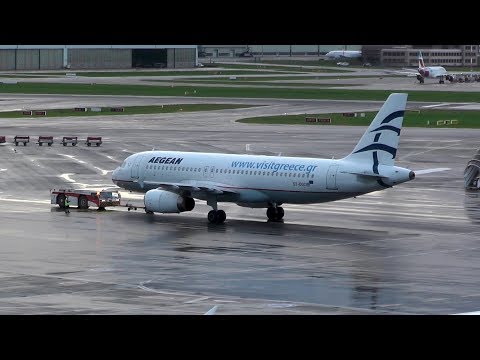 Plane Spotting at Hamburg Airport | 25th Oct 17 | Aegean's 'Visit Greece' Livery and Airbus Beluga