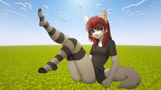 A FURRY GIRL SNEAKED INTO VILLAGE 1488 IN MINECRAFT 😱