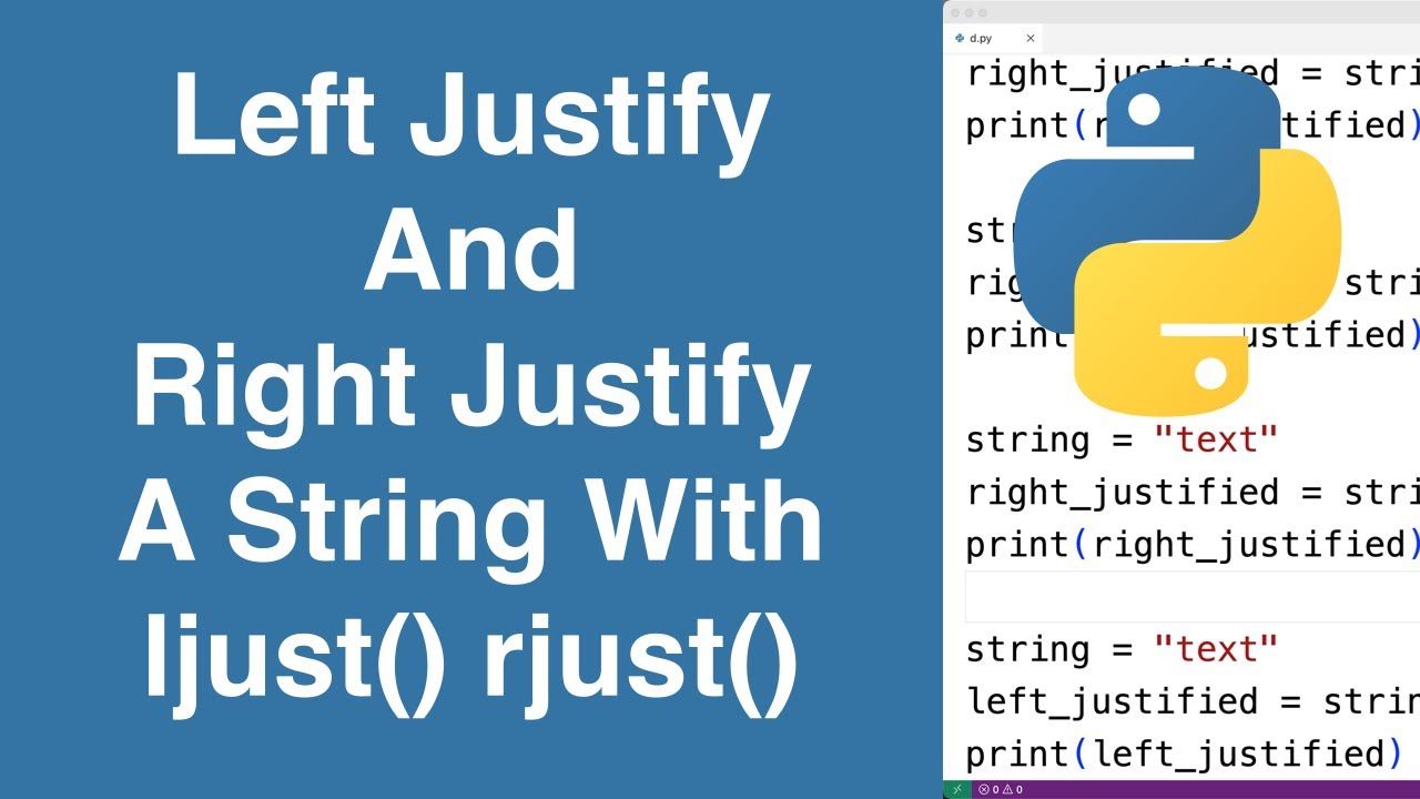 How do I right-justify text in Python?