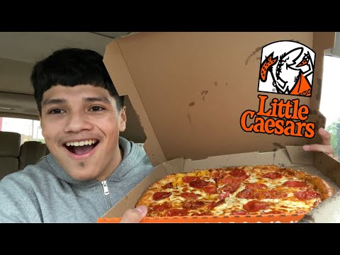 LITTLE CAESARS NEW PRETZEL PIZZA FOOD REVIEW - CHEESIEST, SALTIEST PIZZA!?!