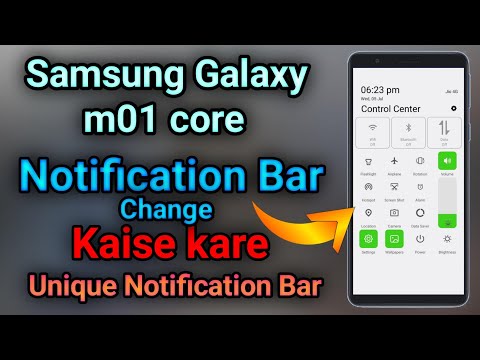 Samsung Galaxy m01 core notification bar change kaise kare unique notification bar