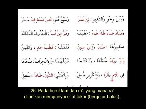 Chapter 3 | Matan Al Jazariyah Bersanad Extended | Characteristics of Letters | صفات الحروف