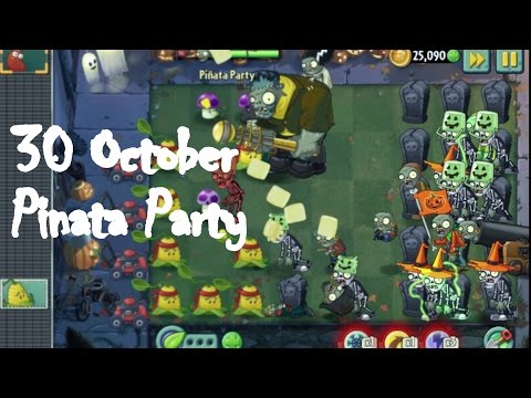 Plants vs Zombies 2 || Halloween Pinata Party || 30 October 2014 || Party On Lawn Of Doom