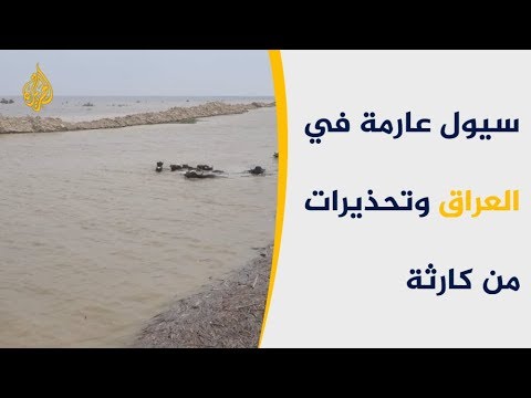 🇮🇶 سيول البصرة العراقية تغرق أراضي زراعية شاسعة