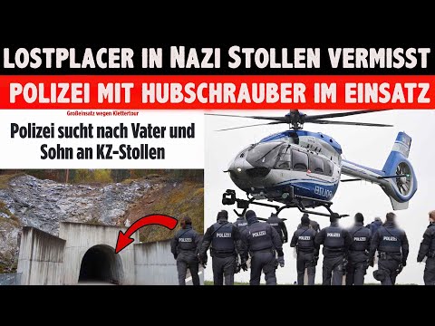 Lost Placer disappears; police search Nazi tunnel Mittelbau with helicopter; Dora KlappspatenTV